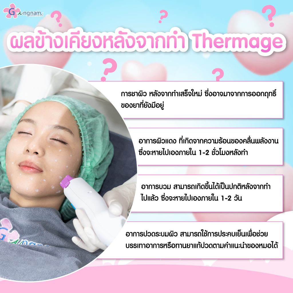 ผลข้างเคียงหลังจากทำThermage