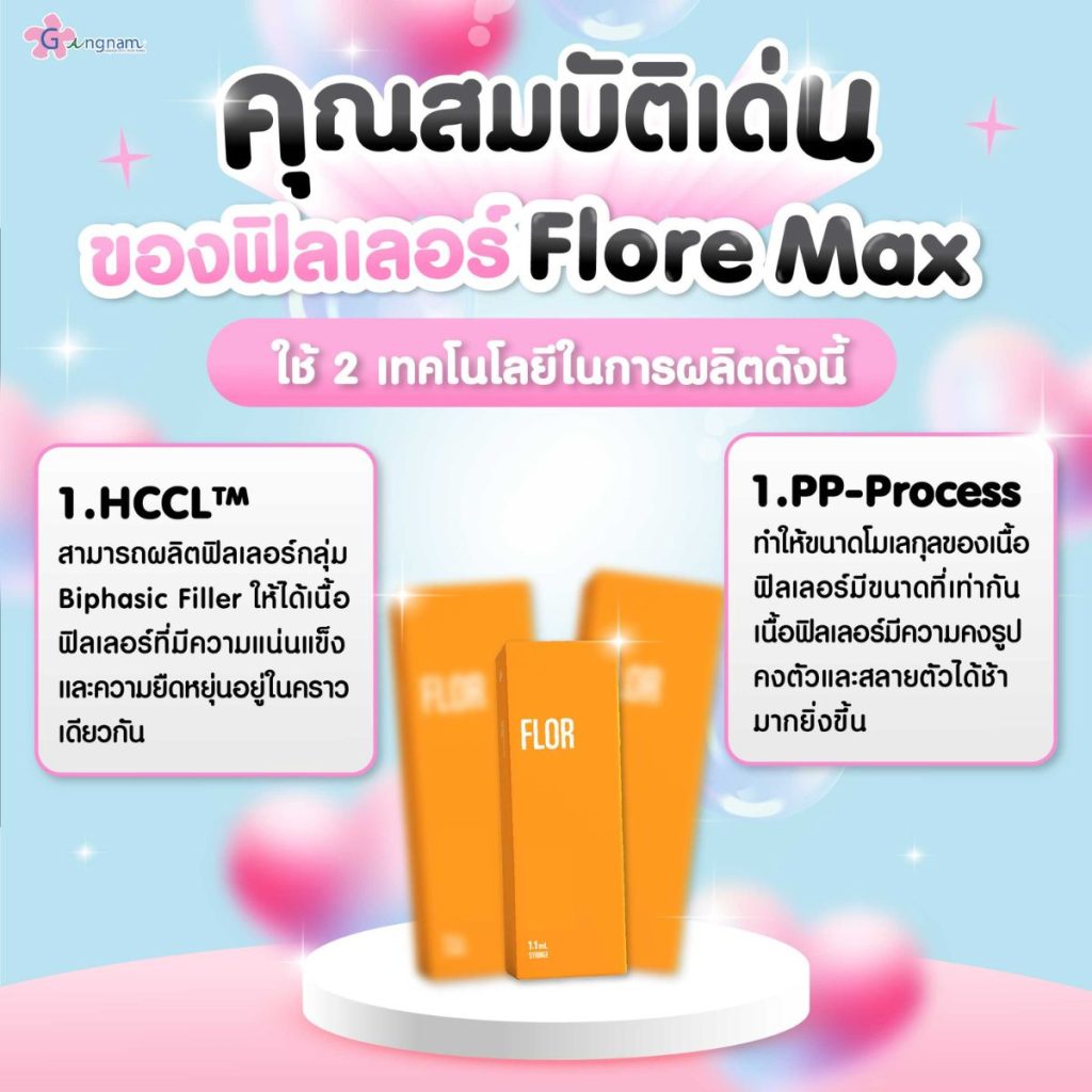 คุณสมบัติเด่นของฟิลเลอร์ Flore Max