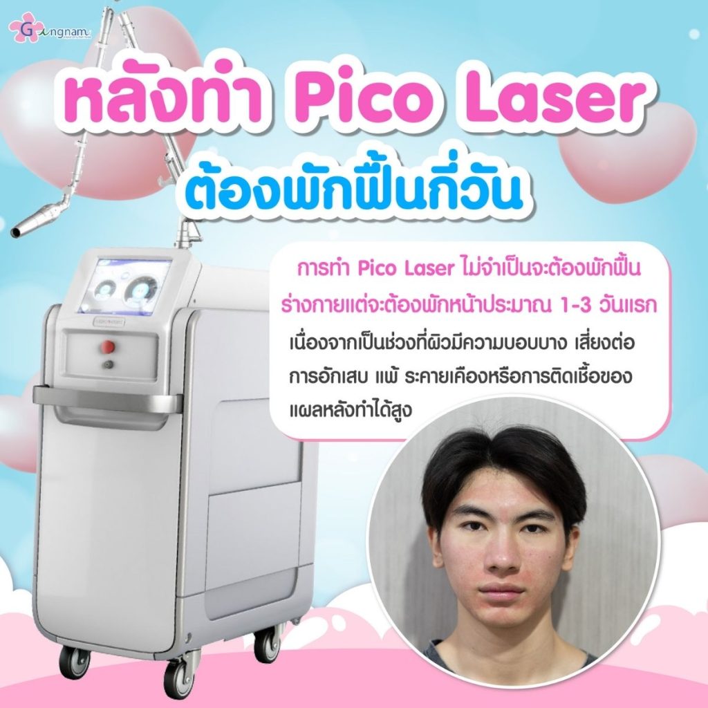 หลังทำ pico laser ต้องพักฟื้นกี่วัน